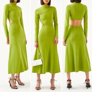 Aje. Amelie Braided Cut Out Knit Dress